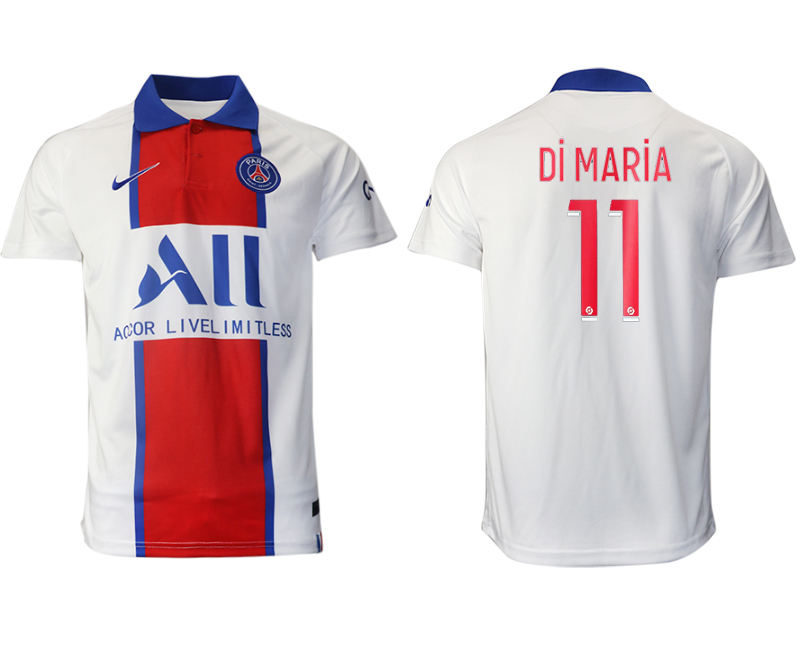 Men 2020-2021 club Paris St German away aaa version #11 white Soccer Jerseys->inter milan jersey->Soccer Club Jersey